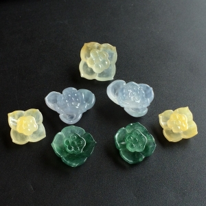 (超值推荐)冰种三彩荷花挂件/手链面