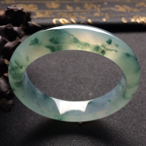 （超值推荐）冰种飘花手镯（54.7mm）