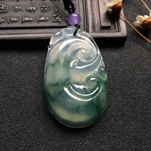 （超值推荐）冰种飘花如意挂件