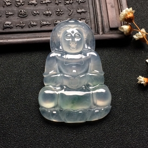 （超值推荐）冰种飘花观音挂件