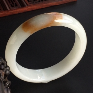 (超值推荐)糯冰种黄翡手镯(58.7mm)