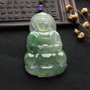 （超值推荐）冰种飘花观音挂件