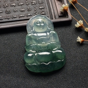 （超值推荐）冰种飘花观音挂件