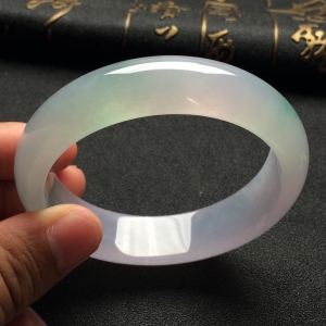 （超值推荐）冰种淡紫罗兰飘花手镯（57.6mm）