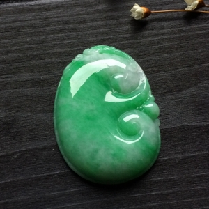 （超值推荐）糯冰种飘翠如意挂件
