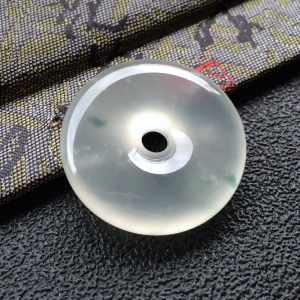 (超值推荐)冰种飘花平安扣挂件