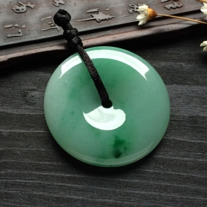 （超值推荐）糯冰种飘花平安扣挂件