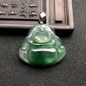 （超值推荐）冰种飘花玉佛挂件