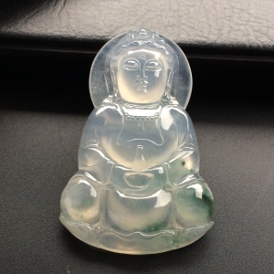（超值推荐）冰种略飘花观音挂件