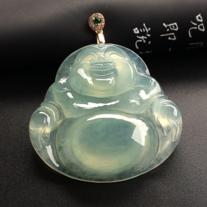 （超值推荐）冰种淡晴水玉佛挂件