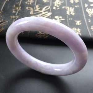 (超值推荐)糯冰种紫罗兰圆条手镯(56.4mm)
