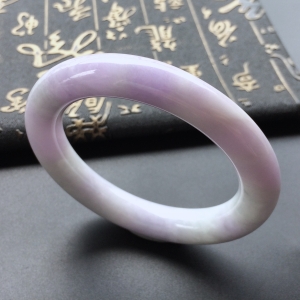 (超值推荐)糯冰种紫罗兰圆条手镯(56.8mm)