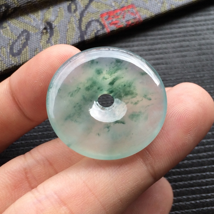 (超值推荐)冰种飘花平安扣挂件