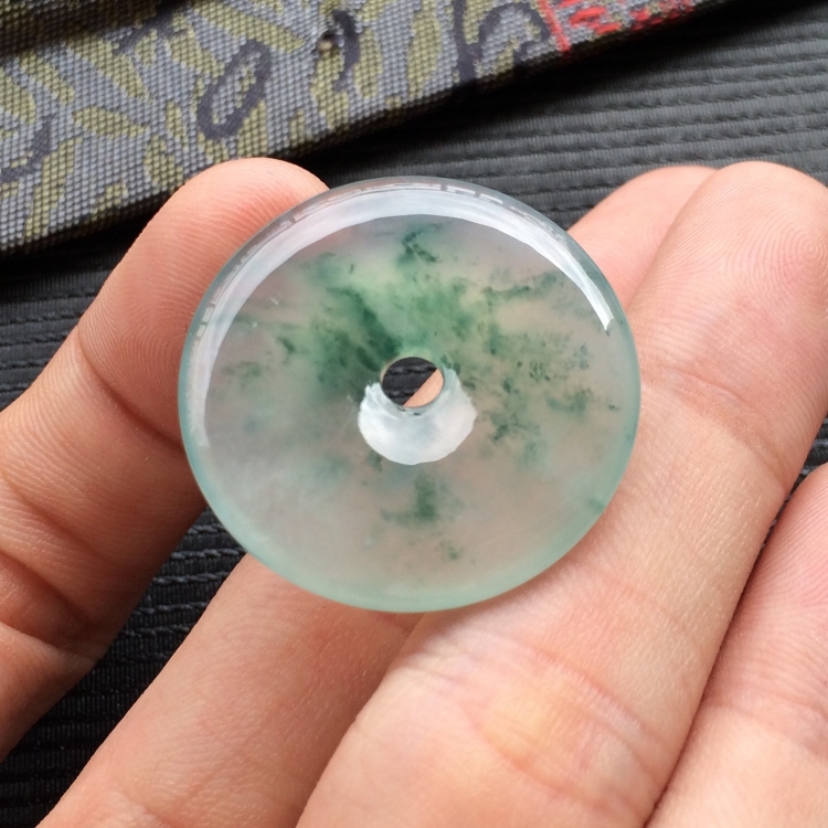 (超值推荐)冰种飘花平安扣挂件