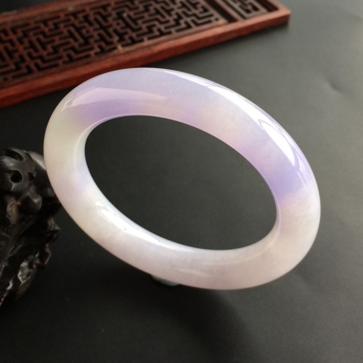 (超值推荐)糯冰种紫罗兰圆条手镯(55.5mm)