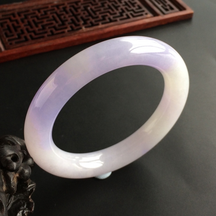 (超值推荐)糯冰种紫罗兰圆条手镯(55.5mm)