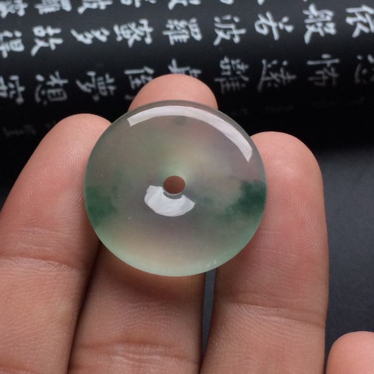 （超值推荐）冰种飘花平安扣挂件