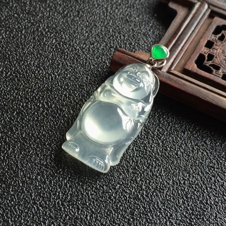(超值推荐)冰种淡晴水站佛挂件