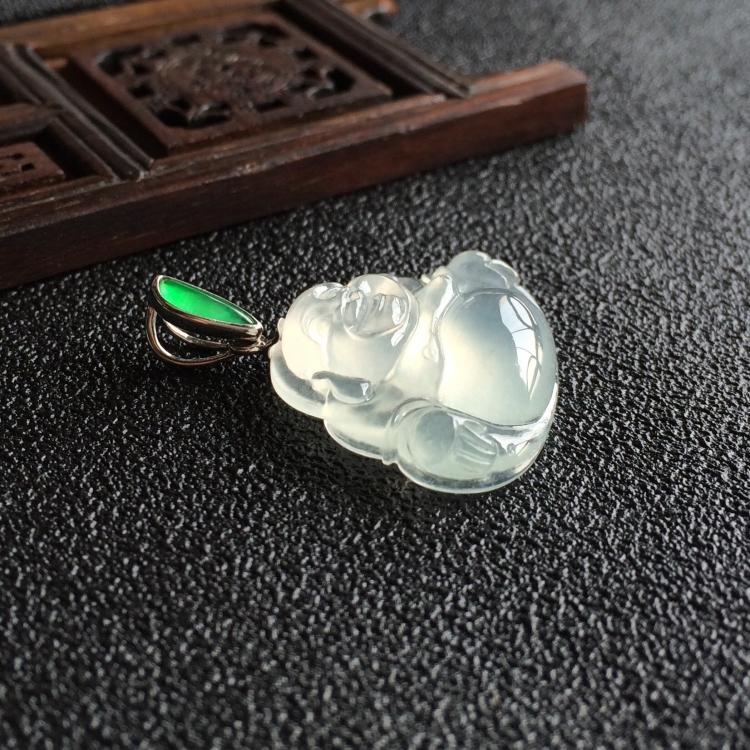(超值推荐)冰种淡晴水玉佛挂件