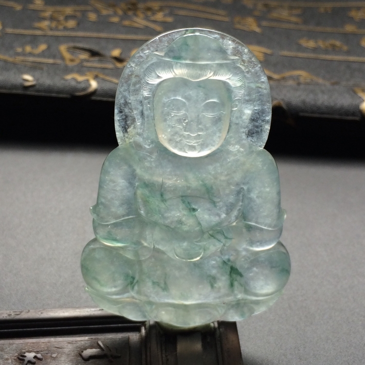（超值推荐）冰种飘花观音挂件