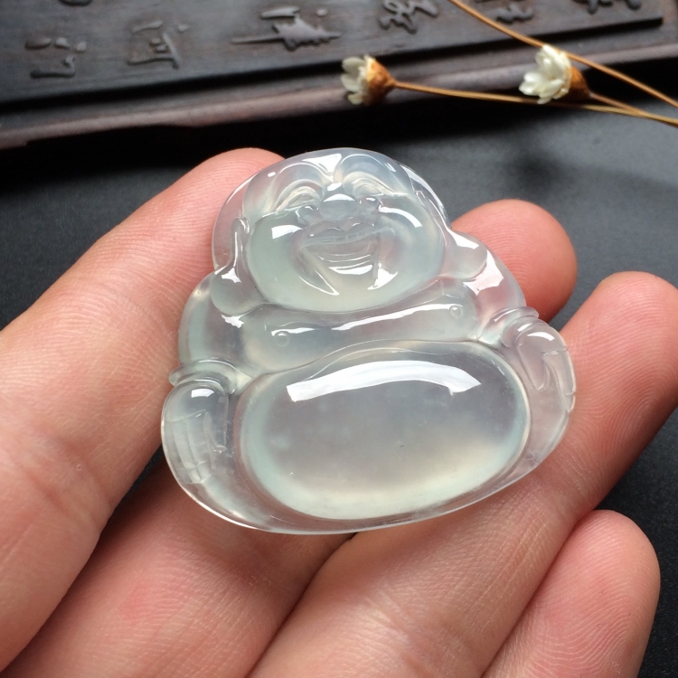 （超值推荐）冰种淡晴水玉佛挂件