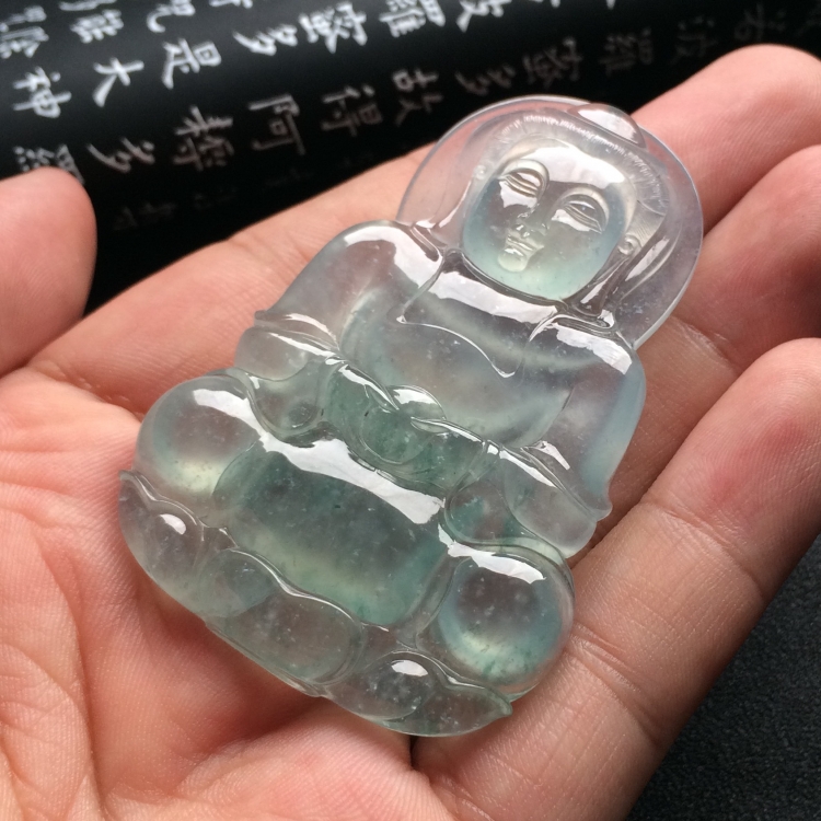 （超值推荐）冰种飘花观音挂件