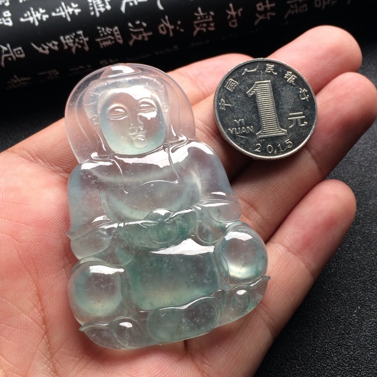 （超值推荐）冰种飘花观音挂件