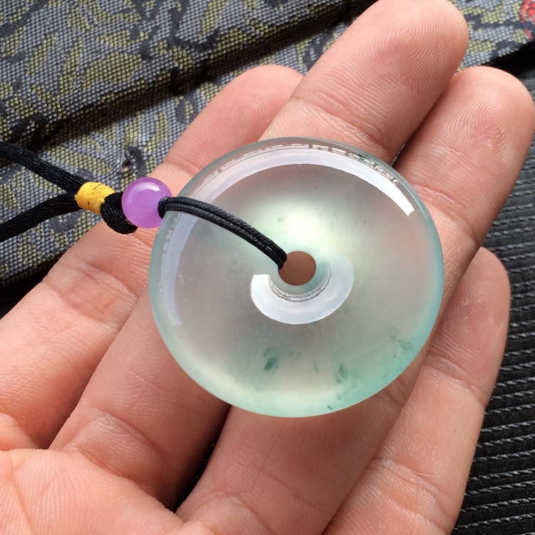 (超值推荐)冰种飘花平安扣挂件