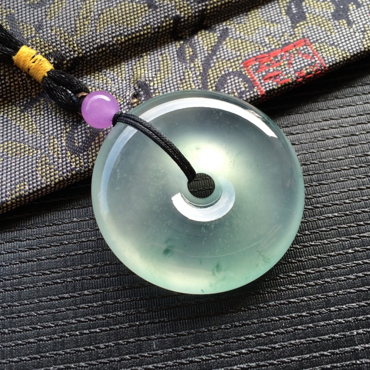 (超值推荐)冰种飘花平安扣挂件