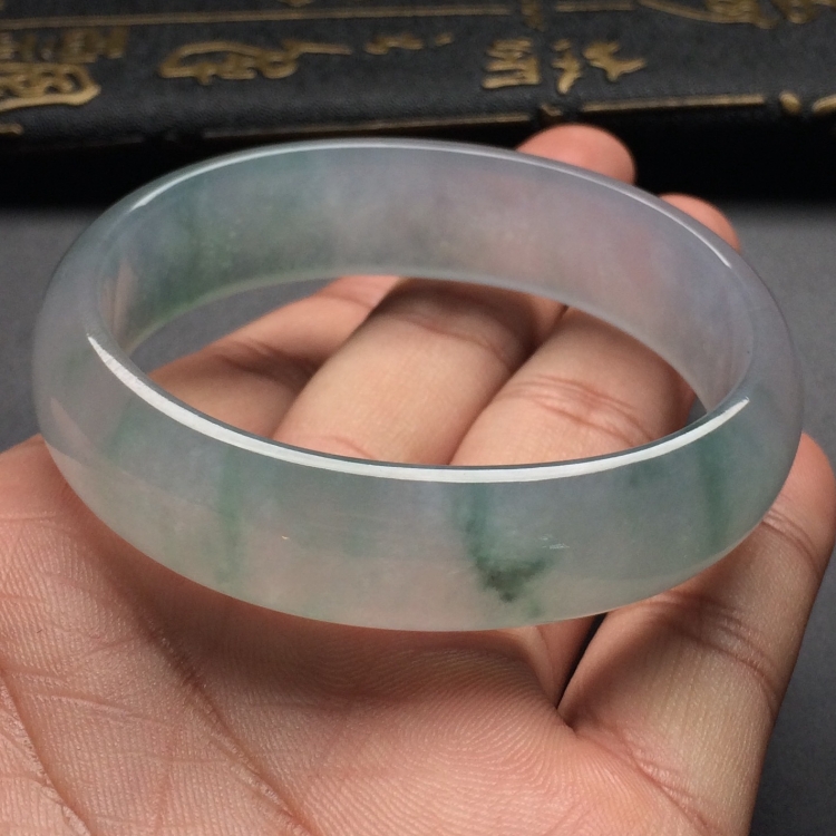 （超值推荐）冰种飘花贵妃镯（54.3mm-45.8mm）