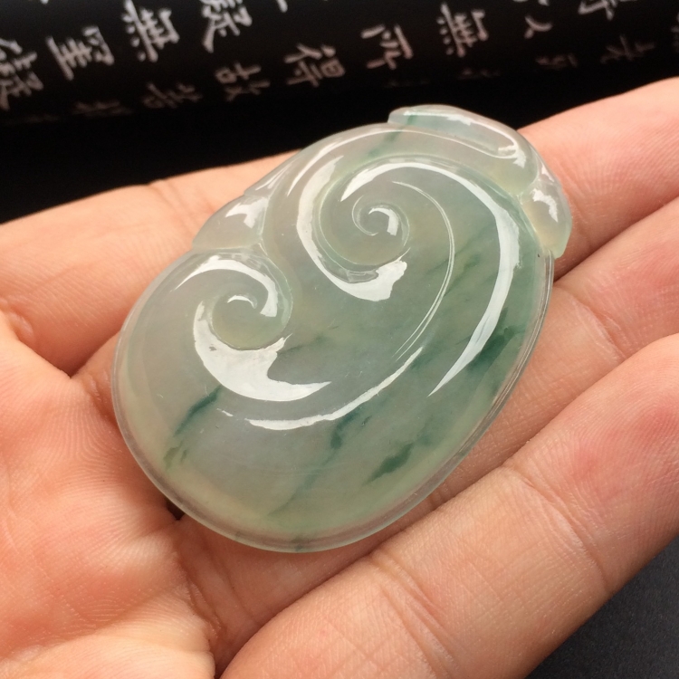 （超值推荐）冰种飘花如意挂件