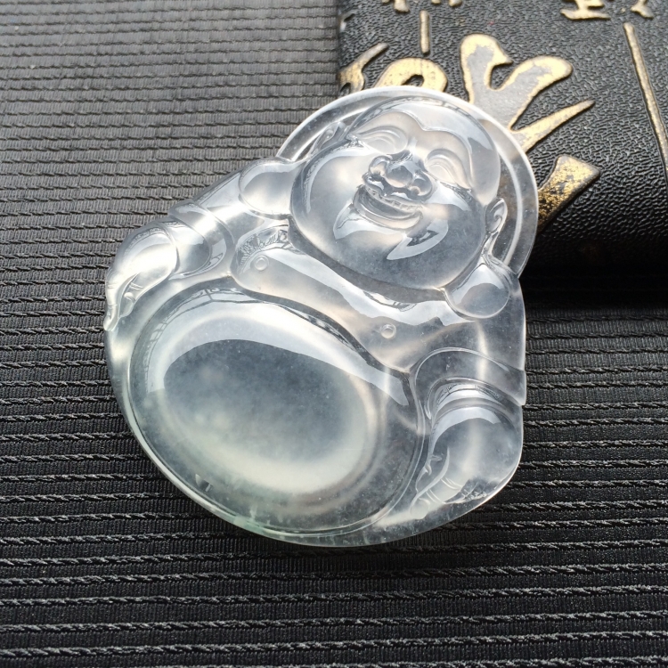(超值推荐)冰玻种淡晴水玉佛挂件