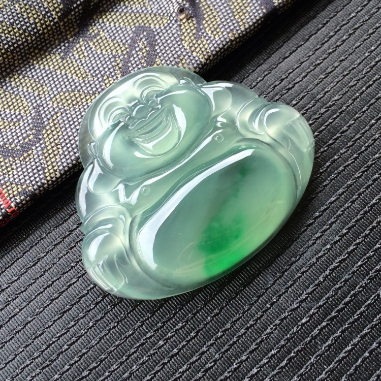 (超值推荐)冰种飘翠玉佛挂件