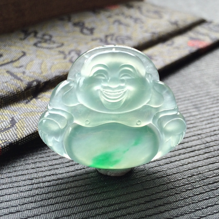 (超值推荐)冰种飘翠玉佛挂件