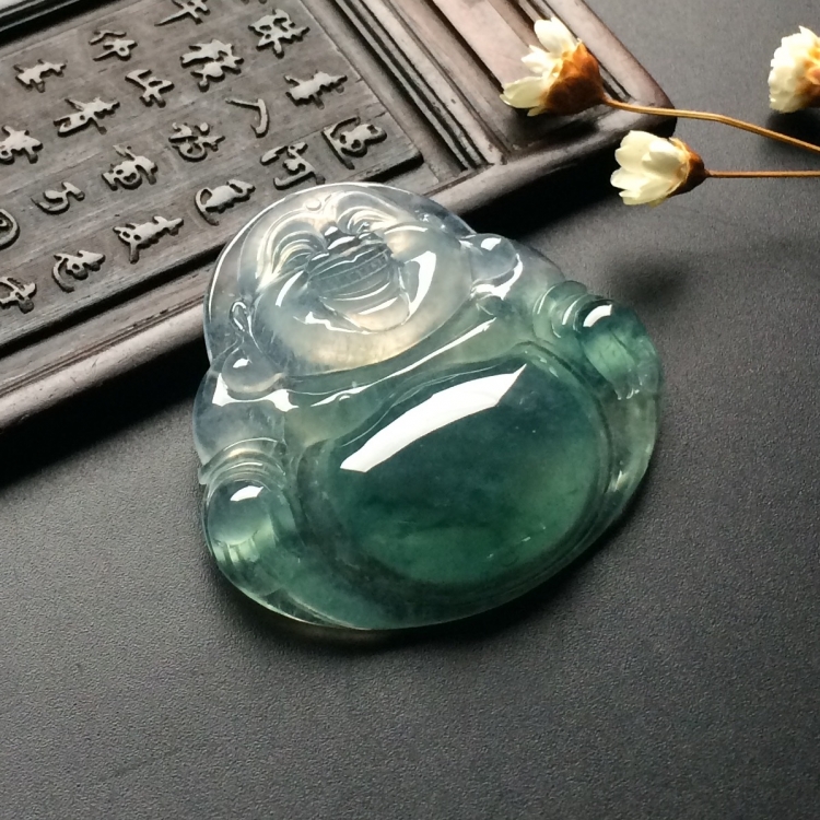 （超值推荐）冰种飘花玉佛挂件