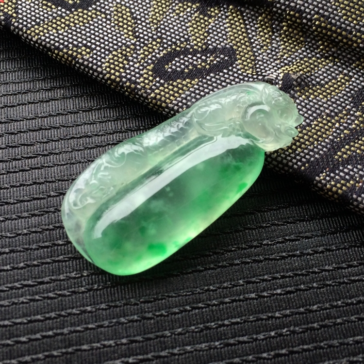 (超值推荐)冰种飘翠福寿双全挂件