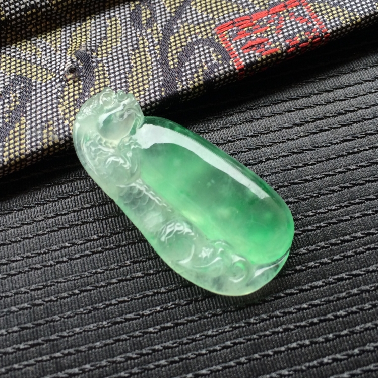 (超值推荐)冰种飘翠福寿双全挂件