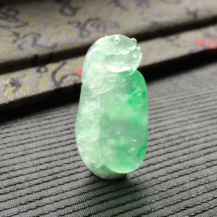 (超值推荐)冰种飘翠福寿双全挂件