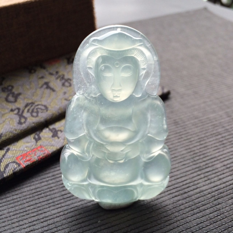 (超值推荐)冰种淡晴水观音挂件