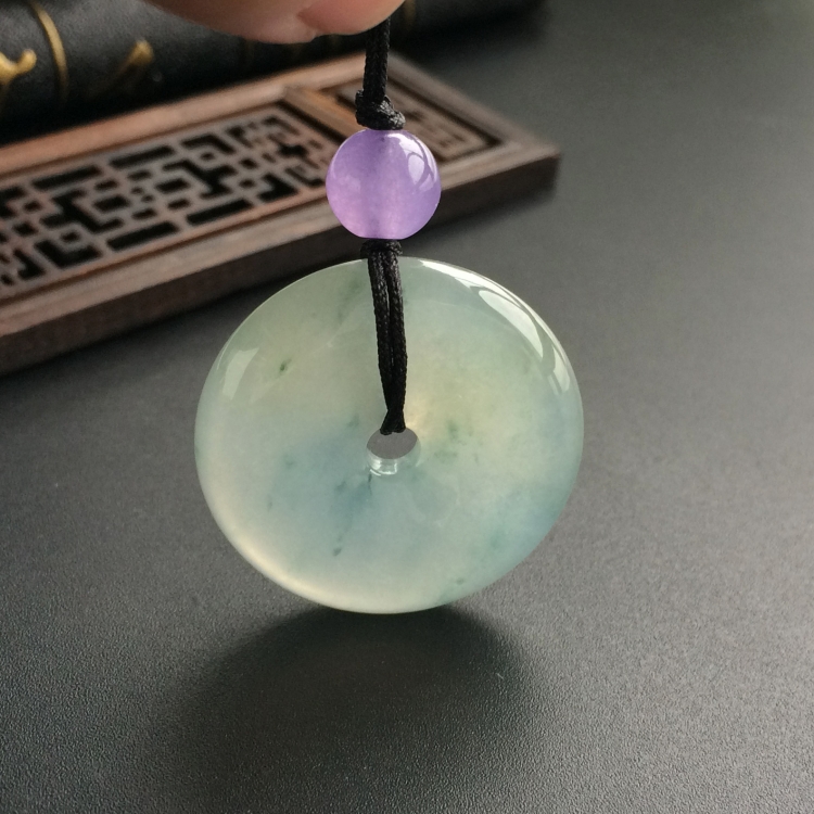 (超值推荐)冰种飘花平安扣挂件