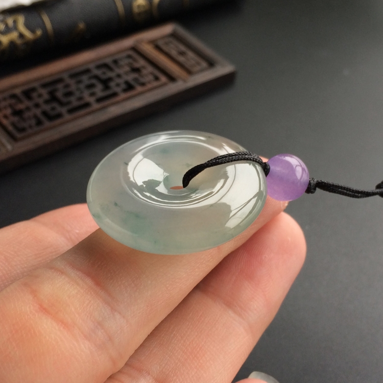 (超值推荐)冰种飘花平安扣挂件