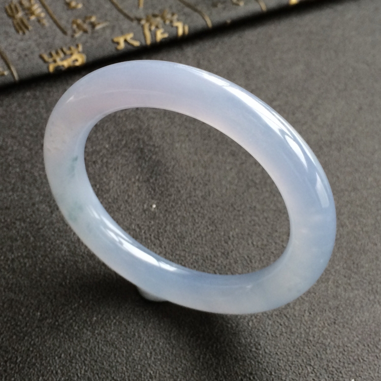 (超值推荐)糯冰种紫罗兰圆条手镯(54.7mm)