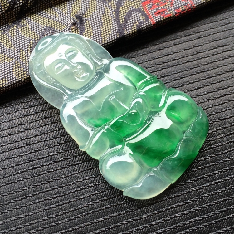 (超值推荐)冰种飘阳绿观音挂件