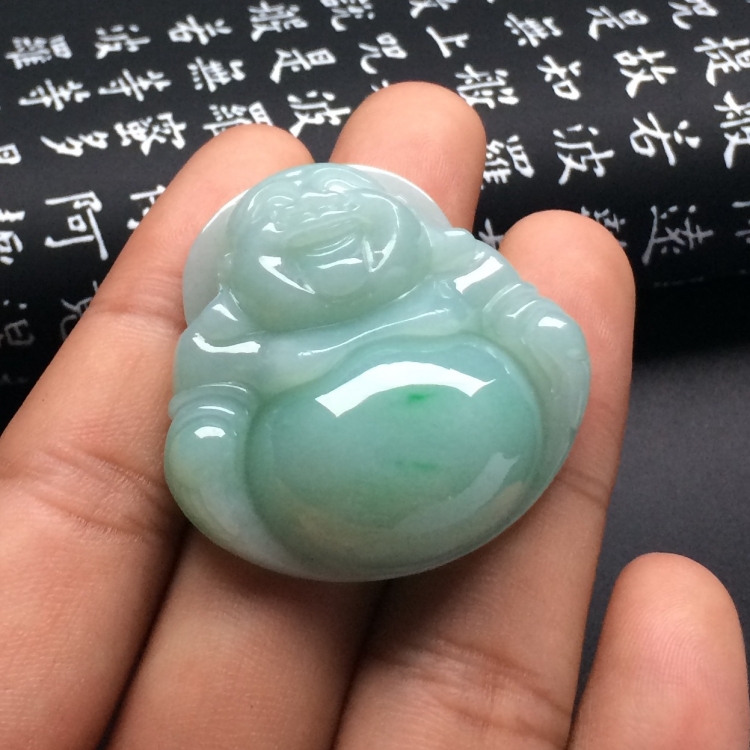 （超值推荐）糯冰种晴水玉佛挂件