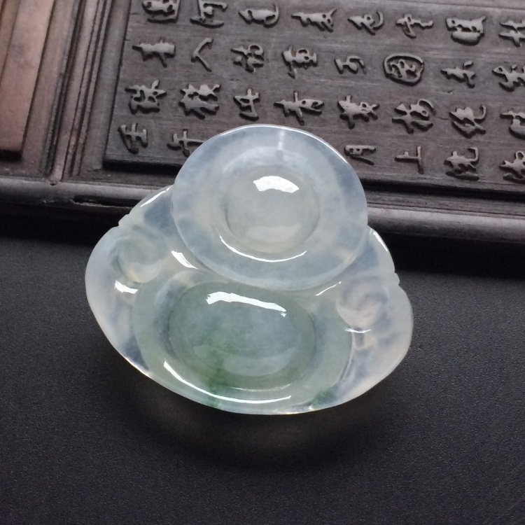 （超值推荐）冰种飘花玉佛挂件