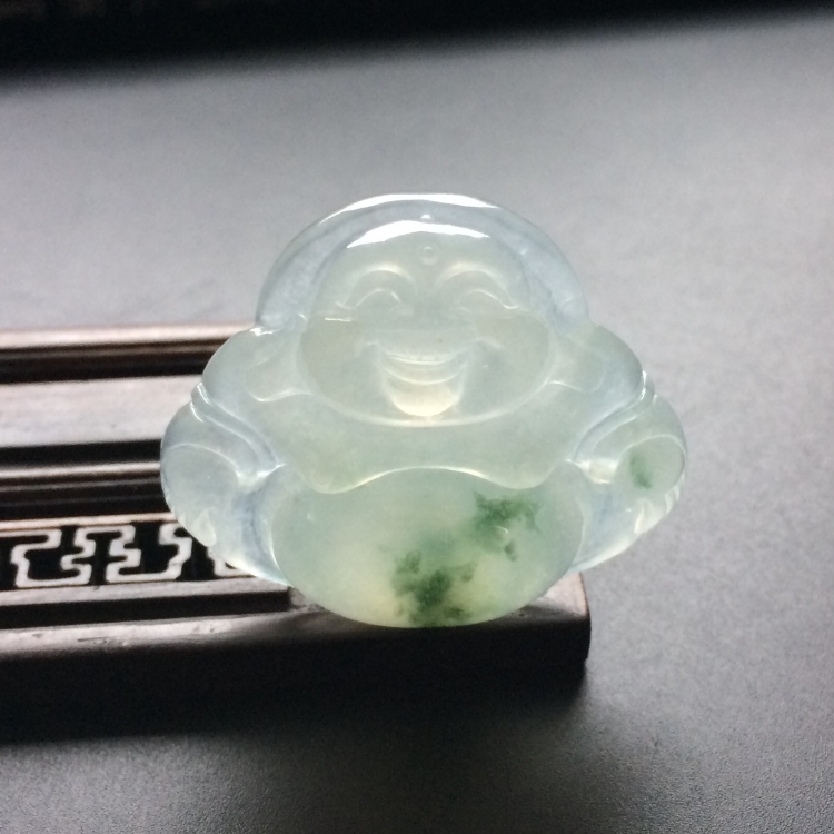 （超值推荐）冰种飘花玉佛挂件