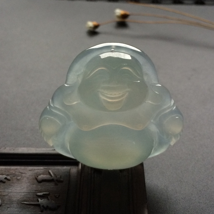 （超值推荐）冰种淡晴水玉佛挂件