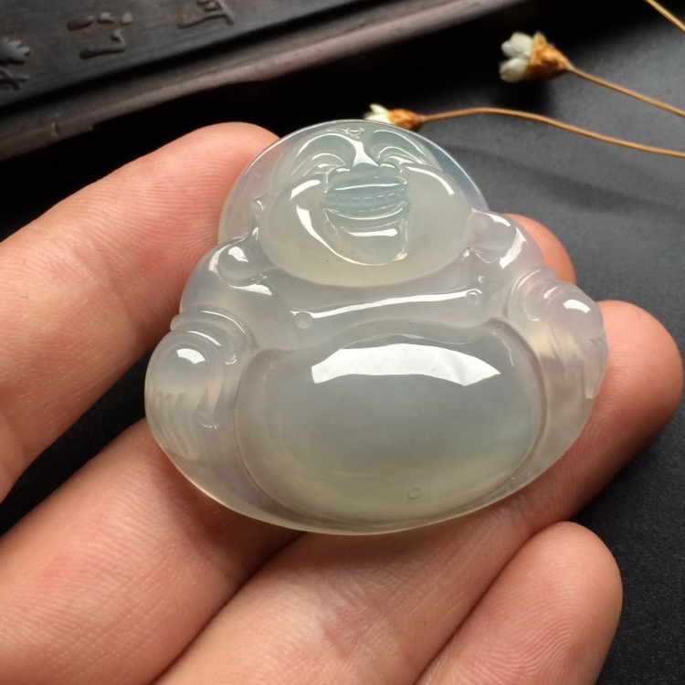 （超值推荐）冰种淡晴水玉佛挂件