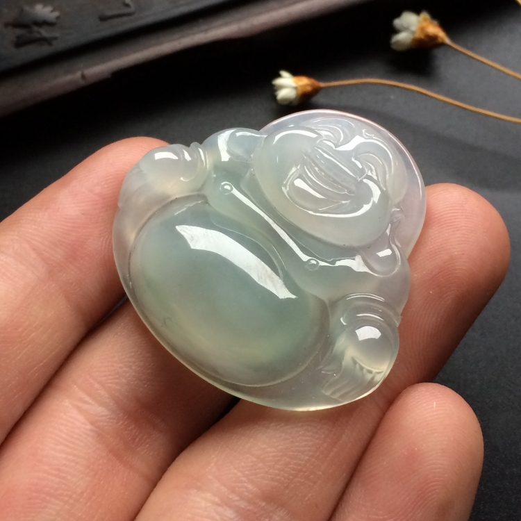 （超值推荐）冰种淡晴水玉佛挂件