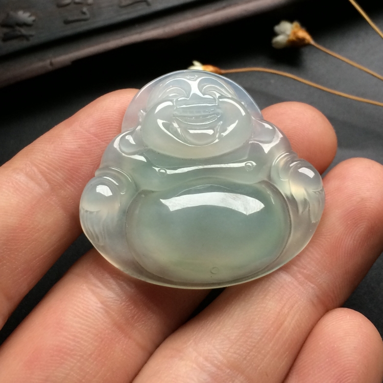 （超值推荐）冰种淡晴水玉佛挂件